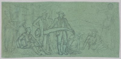 Schets voor een Muurschildering door Francis Augustus Lathrop
