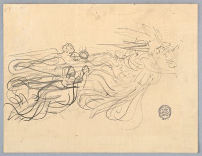 Schets van Engelen door Francis Augustus Lathrop