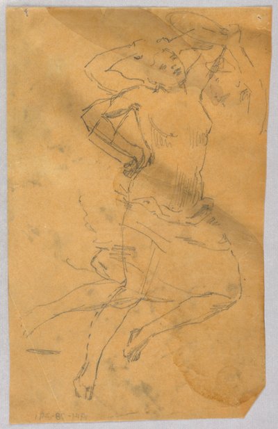 Schets van een vrouwelijke figuur door Francis Augustus Lathrop