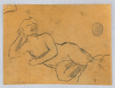 Schets van een vrouwelijke naakt door Francis Augustus Lathrop