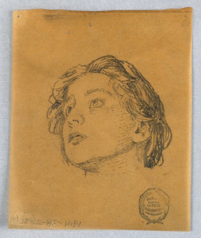 Schets van een vrouwenhoofd door Francis Augustus Lathrop