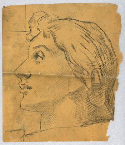 Schets van een Vrouwenhoofd door Francis Augustus Lathrop