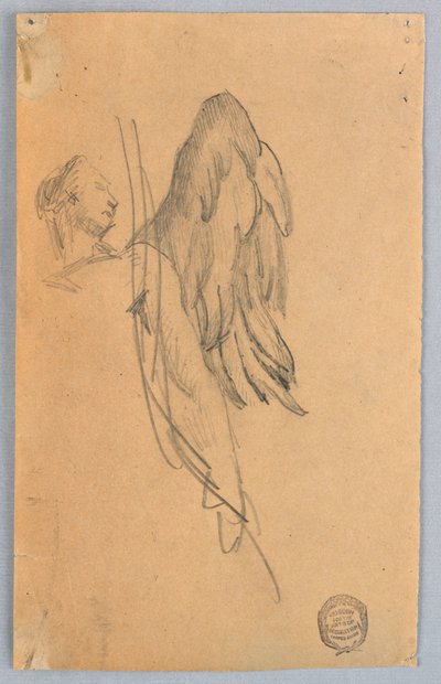 Schets van een engel door Francis Augustus Lathrop