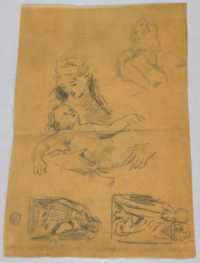 Schetsen van de Maagd en de Wijzen door Francis Augustus Lathrop
