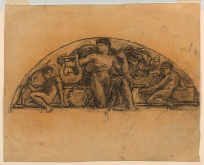 Studie voor "Apollo," Metropolitan Opera, New York, NY door Francis Augustus Lathrop