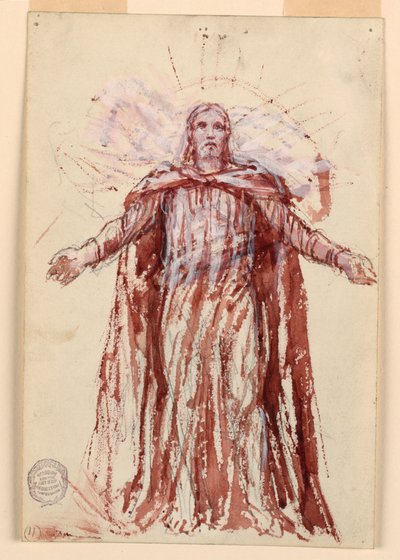 Studie voor Christus, koor van St. Bartholomew, New York door Francis Augustus Lathrop