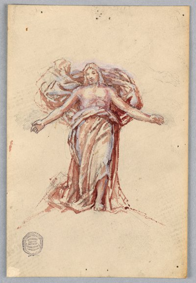 Studie voor Christus, Koor van St. Bartholomew, New York door Francis Augustus Lathrop