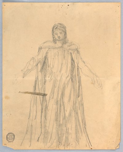 Studie voor Christus, koor van St. Bartholomew, New York door Francis Augustus Lathrop