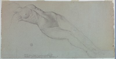 Studie voor "Diana en haar bedienden tussen de sterrenbeelden" door Francis Augustus Lathrop
