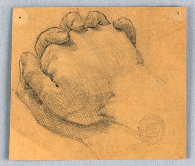 Studie van gevouwen handen door Francis Augustus Lathrop