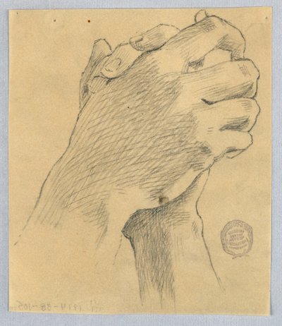 Studie van Gevouwen Handen door Francis Augustus Lathrop