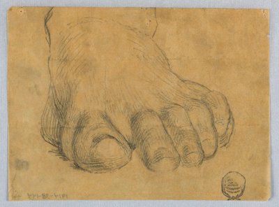 Studie van linkervoet door Francis Augustus Lathrop