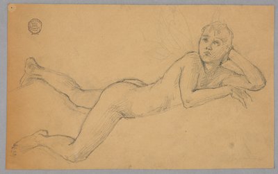 Studie van Naakte Figuur door Francis Augustus Lathrop