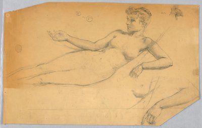 Studie van Naaktfiguur door Francis Augustus Lathrop