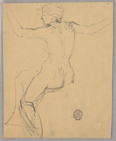 Studie van een Naaktfiguur door Francis Augustus Lathrop
