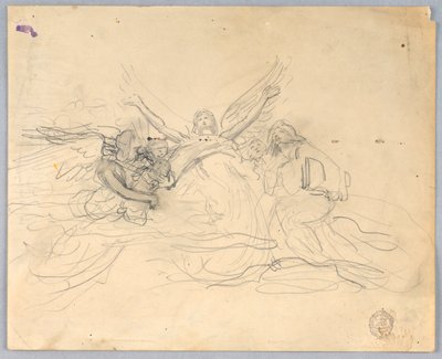 Aanbiddende engelen door Francis Augustus Lathrop
