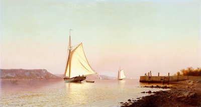 Oktober aan de Hudson door Francis Augustus Silva