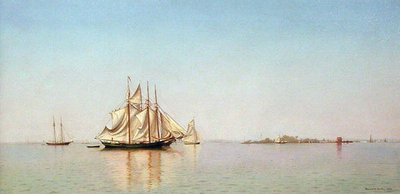 Off City Island, New York door Francis Augustus Silva