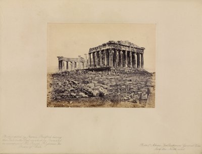 Athene - Het Parthenon, algemeen zicht vanuit het noordwesten door Francis Bedford