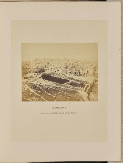 Bethlehem vanaf het dak van de Geboortekerk door Francis Bedford