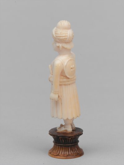 Zwarte pion, schaakstuk, India, circa 1820 door Francis Bedford