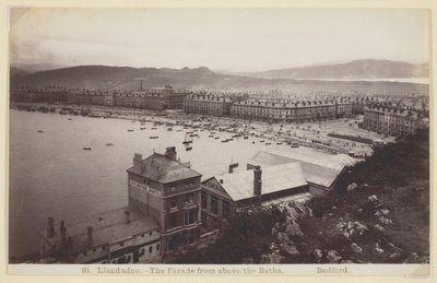 Llandudno - De Parade van boven de Baden door Francis Bedford