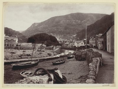 Lynmouth, Het Dorp vanaf de Kade door Francis Bedford