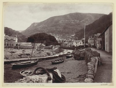 Lynmouth, Het Dorp vanaf de Kade door Francis Bedford