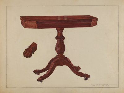 Kaarttafel door Francis Borelli
