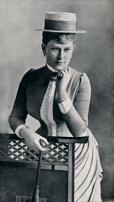Portretstudie van de toekomstige koningin Mary, 1885-1911 door Francis Byrne and Co