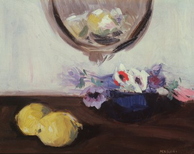 Anemonen en citroenen door Francis Campbell Boileau Cadell