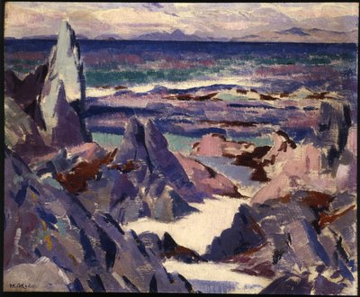 Kathedraalrots, Rhum, vanaf Iona door Francis Campbell Boileau Cadell