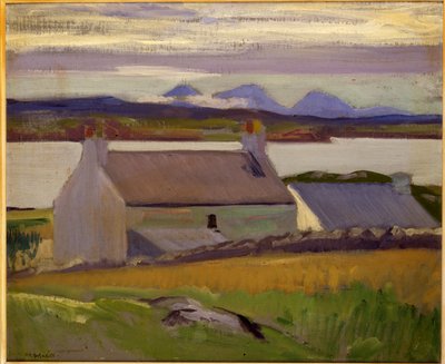 Schemering, Iona, Paps van Jura daarachter door Francis Campbell Boileau Cadell