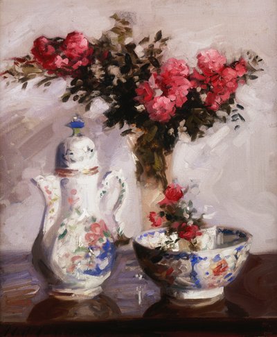 De Famille Rose Koffiepot door Francis Campbell Boileau Cadell