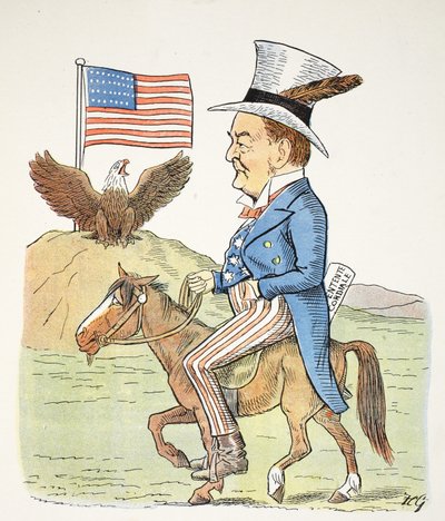 Zijn Excellentie, illustratie uit Het Struwwelpeter Alfabet, vers door Harold Begbie door Francis Carruthers Gould