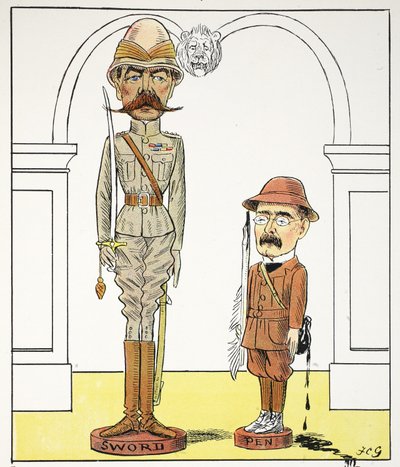 K, k, illustratie uit Het Struwwelpeter Alfabet, vers door Harold Begbie (1871-1929) door Francis Carruthers Gould