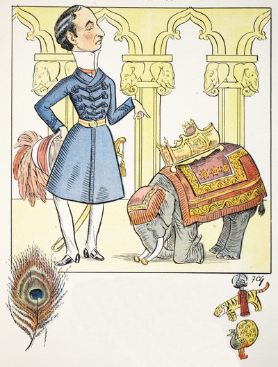 Ode van V, illustratie uit Het Struwwelpeter Alfabet, vers door Harold Begbie door Francis Carruthers Gould