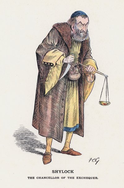 Shylock, De Kanselier van de Schatkist door Francis Carruthers Gould