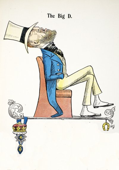 De Grote D, illustratie uit Het Struwwelpeter Alfabet, vers door Harold Begbie door Francis Carruthers Gould