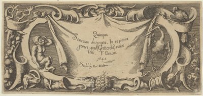 Titelplaat, uit Quinque Sensuum Five Senses, ca. 1655 door Francis Cleyn