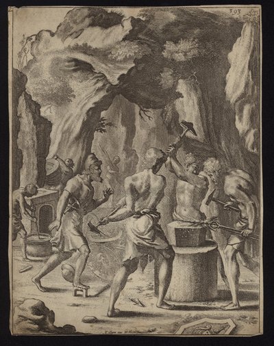 Vulcan smeedt de wapens van Aeneas door Francis Cleyn