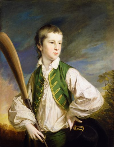 Charles Collyer als jongen, met een cricketbat door Francis Cotes