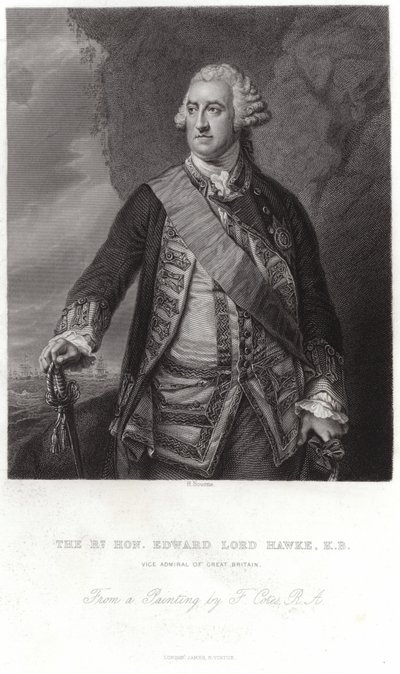 Portret van Edward, Lord Hawke door Francis Cotes
