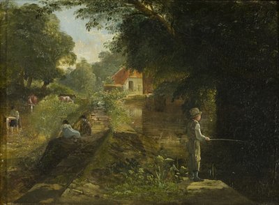 Jongen aan het Vissen, Stapleton door Francis Danby
