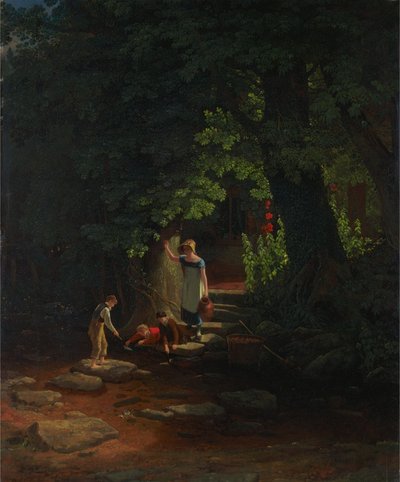 Kinderen aan een beek door Francis Danby