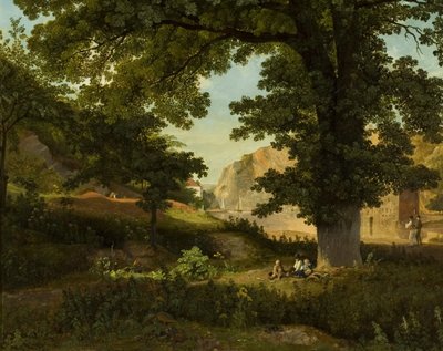 Clifton Rocks van Rownham Fields, c.1821 door Francis Danby