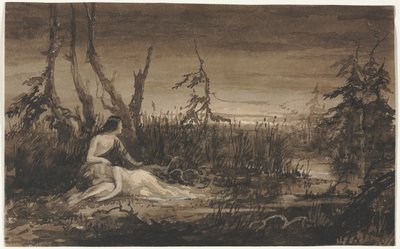 Figuren in een Landschap door Francis Danby
