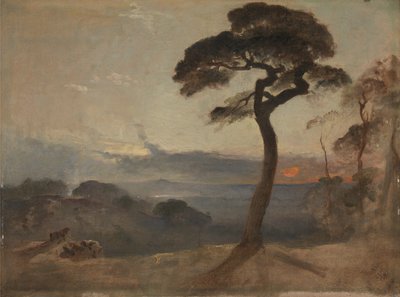 Hampstead Heath, zonsondergang door Francis Danby