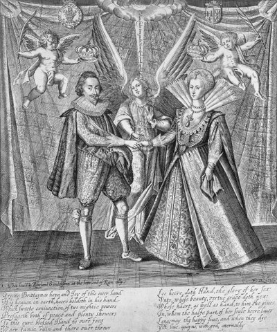 Viering van het huwelijk van James VI van Schotland en Anne van Denemarken, 1589 ca. 1610-1625 door Francis Delaram