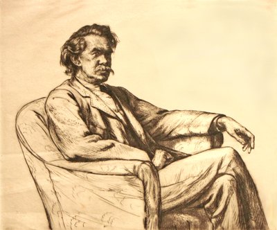 Portret van een man door Francis Dodd